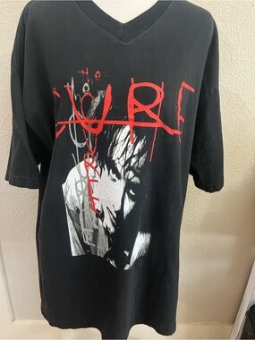 Vintage 2000 The Cure Bloodflowers V-Neck Promo Band T-Shirt BiG Tag Size XL